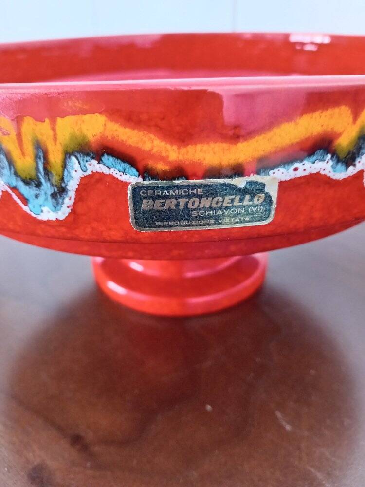Bertoncello ceramic cake stand, 1970s