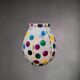 Vase Hubert Bequet Quaregnon en Faïence Nacrée Décor Confetti - Années 50-60