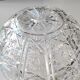 Vase shaped ball in carved Bohemian crystal. Star motifs, diamond braces, hardwoods. Diam 16 cm