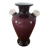Purple colored glass vase