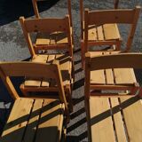 Les arcs mobilier series of 6 chairs by Charlotte Perriand