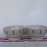 Set of 2 Basque stoneware bowls