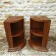 Two bedside tables in walnut