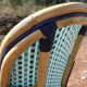 Pair of chairs bistro paris terrace in rattan and caning