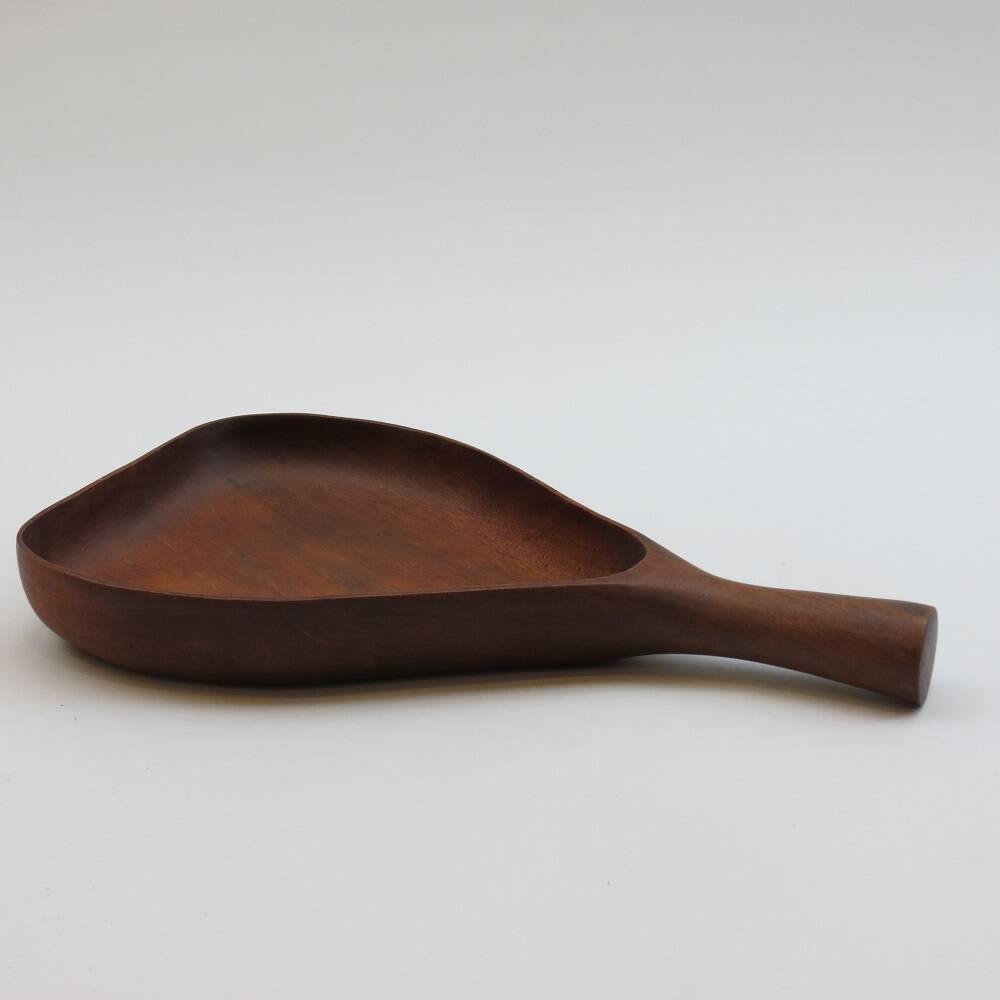 Large Teak Dish With Handle Midcentury 1960s
