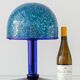 Gae Aulenti pour la lampe de table en verre de Murano Vistosi, 'Neverrino' Murrine bleu-vert