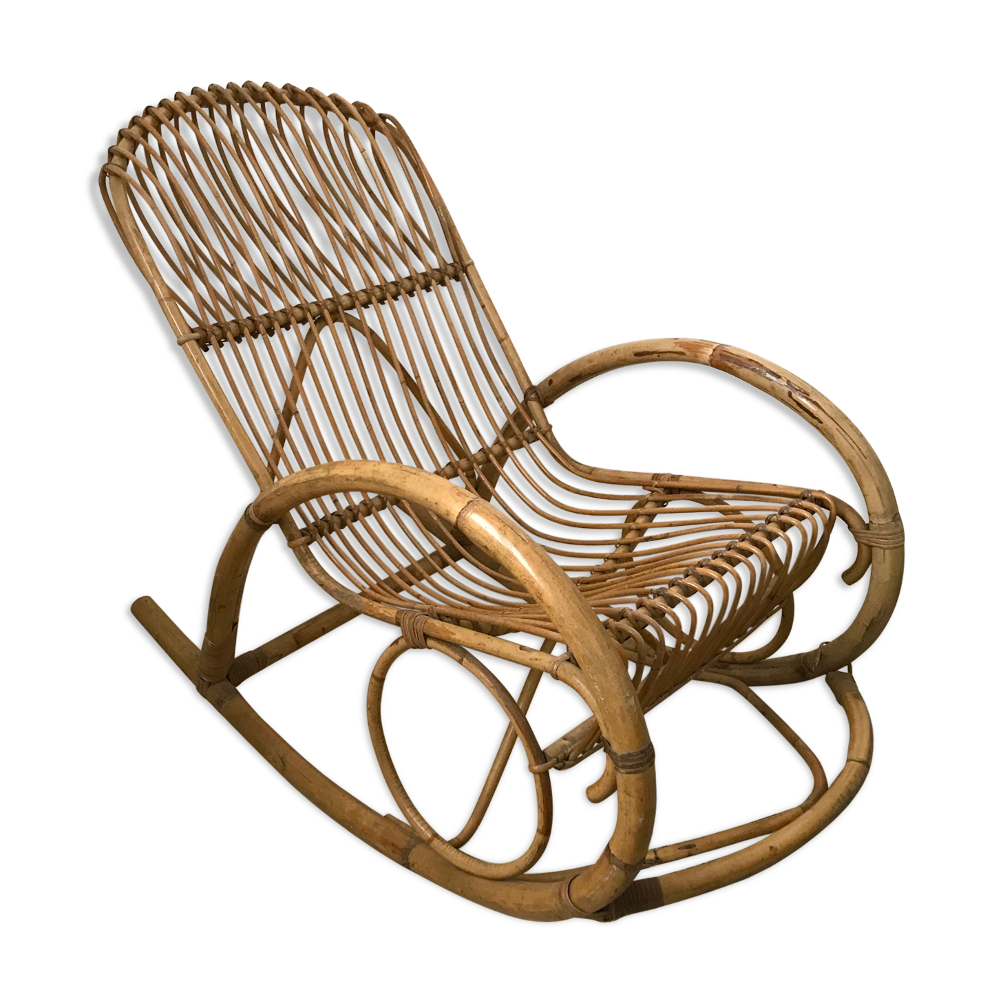 Rattan rocking-chair