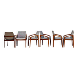 Set of 6 Danish “Knife Chairs” by K.S, 1960s