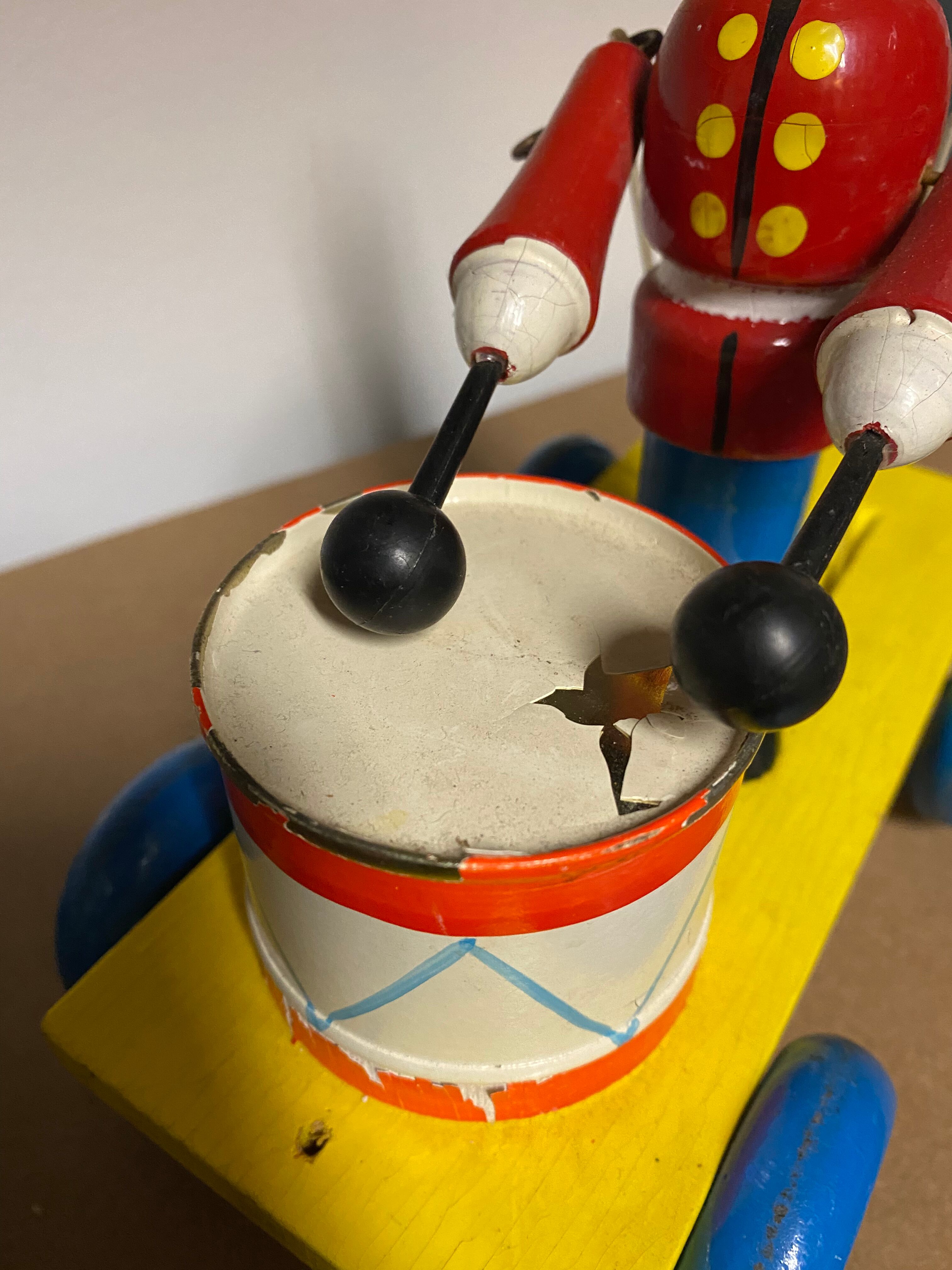 Old wooden toy to pull