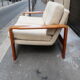 Scandinavian sofa in teak two-seater 60s