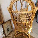 Vintage rattan armchair
