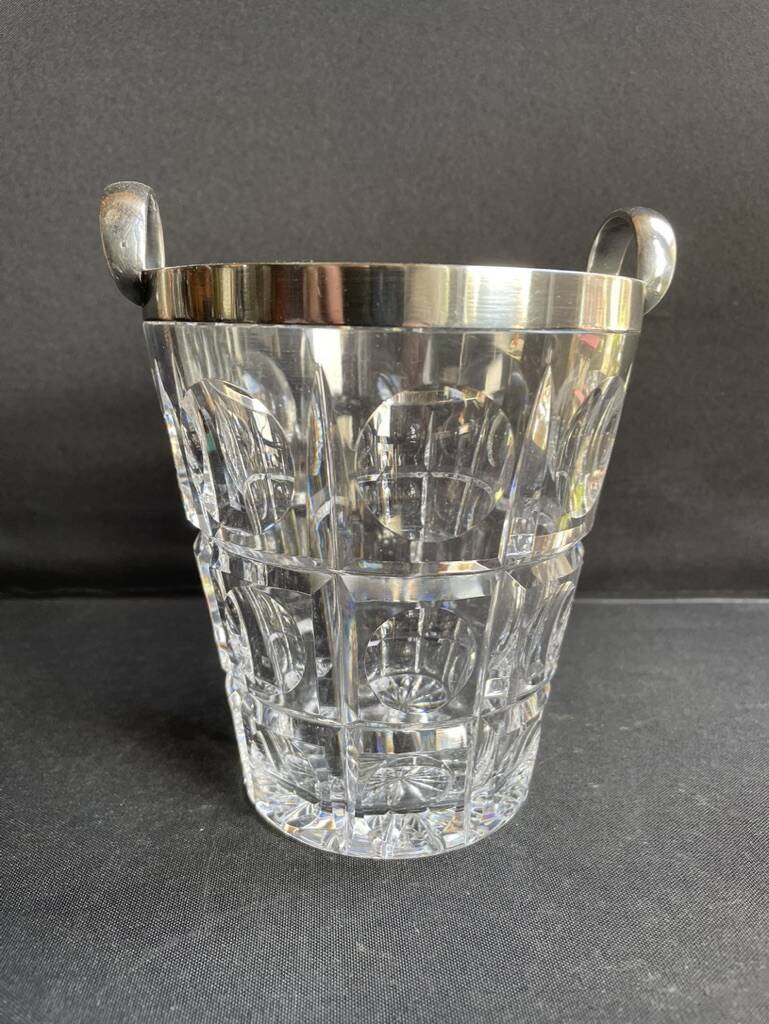 Seau à glace cristal et argent 925 – Gebrüder Deyhle