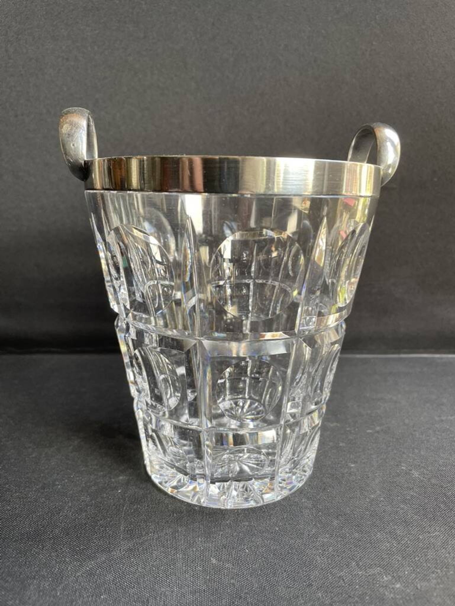 Seau à glace cristal et argent 925 – Gebrüder Deyhle