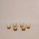 Set of 6 amber glasses