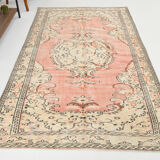 5x9 Madallion Pastel Vintage Rug, 263x160Cm