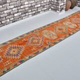 Orange Neutral Vintage Runner Rug sku 2113