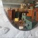Old aluminum oval mirror