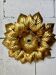 Vintage flower wall lamp in gilded metal