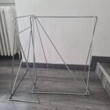 Desk/Table composed of a wooden top and its 2 vintage chrome trestles