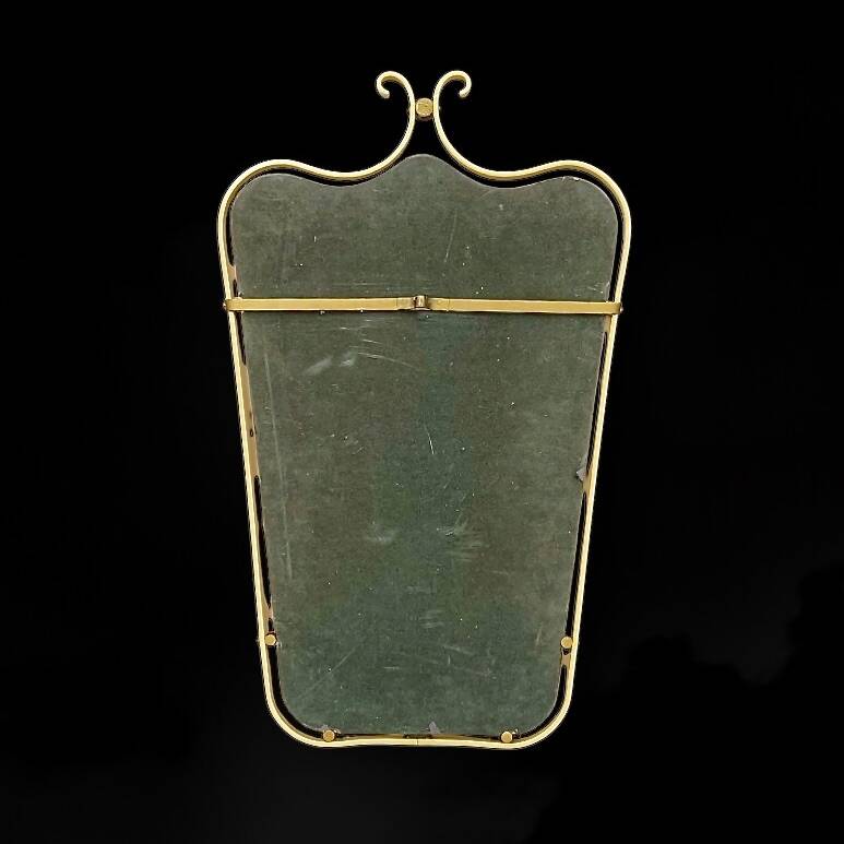 Gold Aluminum Beveled Wall Mirror - Modernism - 1950s