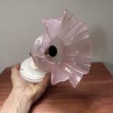 Vintage ceramic and glass tilting wall light