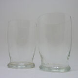 2 old faceted glasses