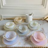 Serving Harlequin vintage opaline glass cups