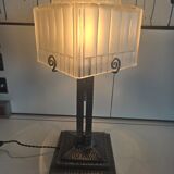 French Art Deco geometric table lamp