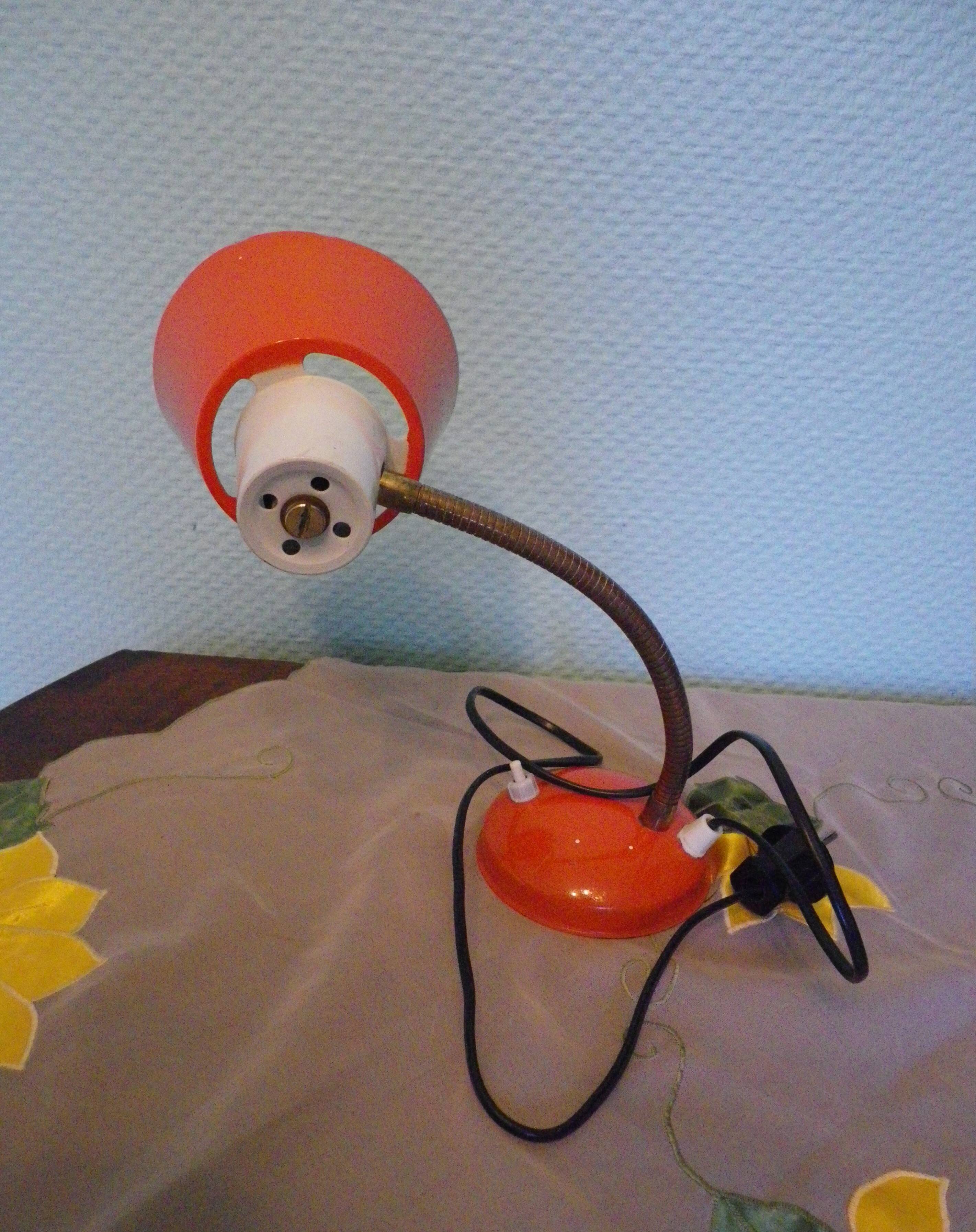 Table lamp, tiltable, metal, 70s
