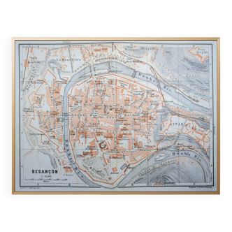 Besançon, Doubs, original plan printed in 1908.