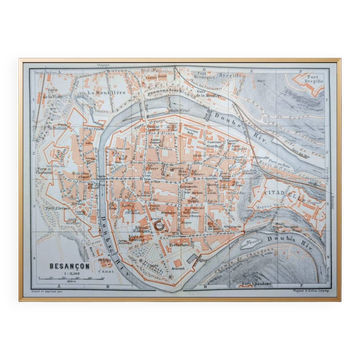 Besançon, Doubs, original plan printed in 1908.