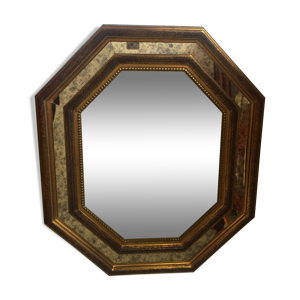 Miroir biseauté cadre en bois