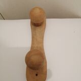 Wooden wall coat rack