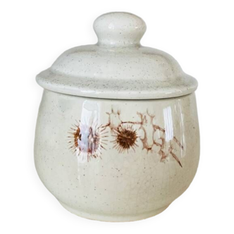 Vintage sandstone sugar bowl Sarreguemines France