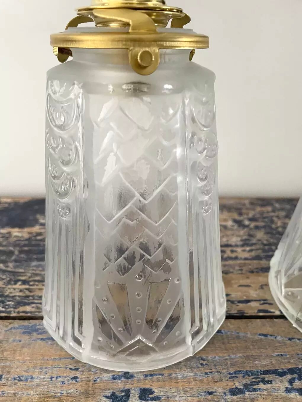 Pair of art deco wall lights