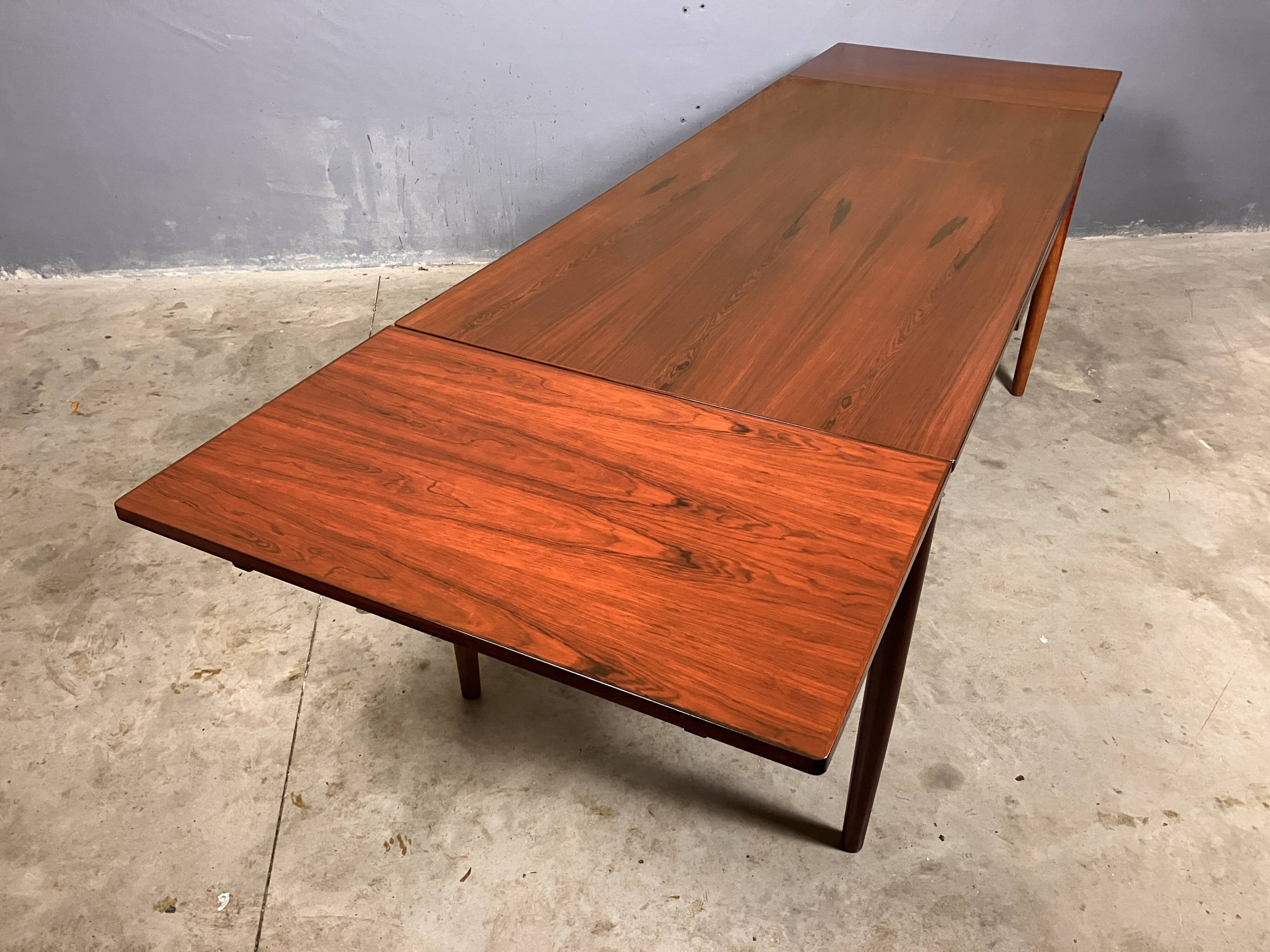 Rosewood dining table XL Mid Century Vintage Dutch Design
