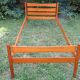 single bed in blond oak from the 50s and 60s
