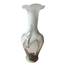 Vase en verre opalin soufflé vintage