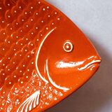 Glazed terracotta fish dish