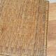 Small vintage 1960 woven rattan side table | Bohemian chic wicker end table, antique bamboo coffee table for the living room.