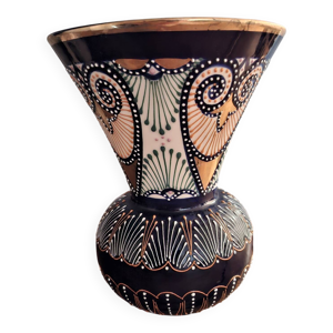 Vase Quimper en faïence - motif