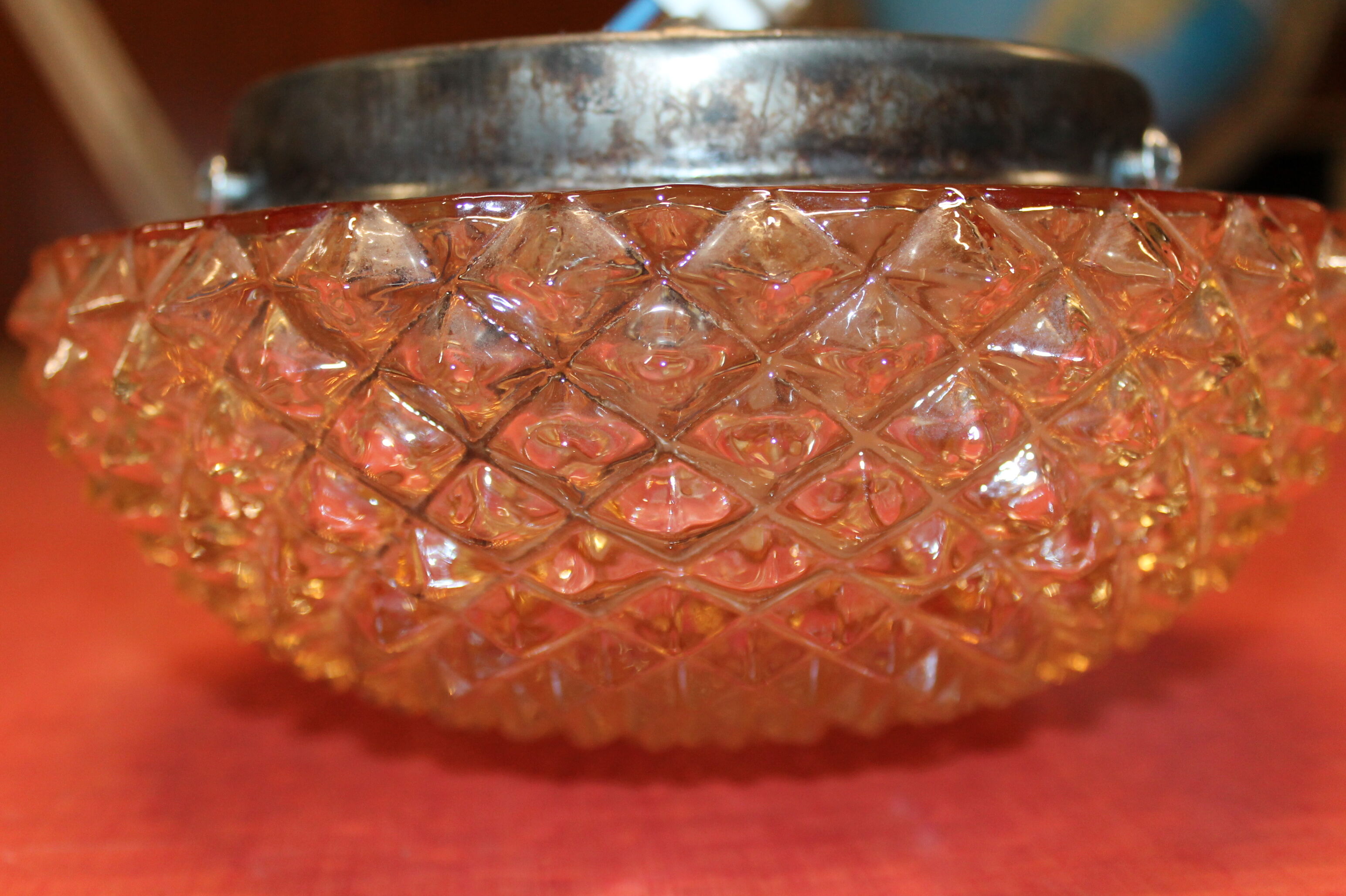 Tinted glass ceiling lamp