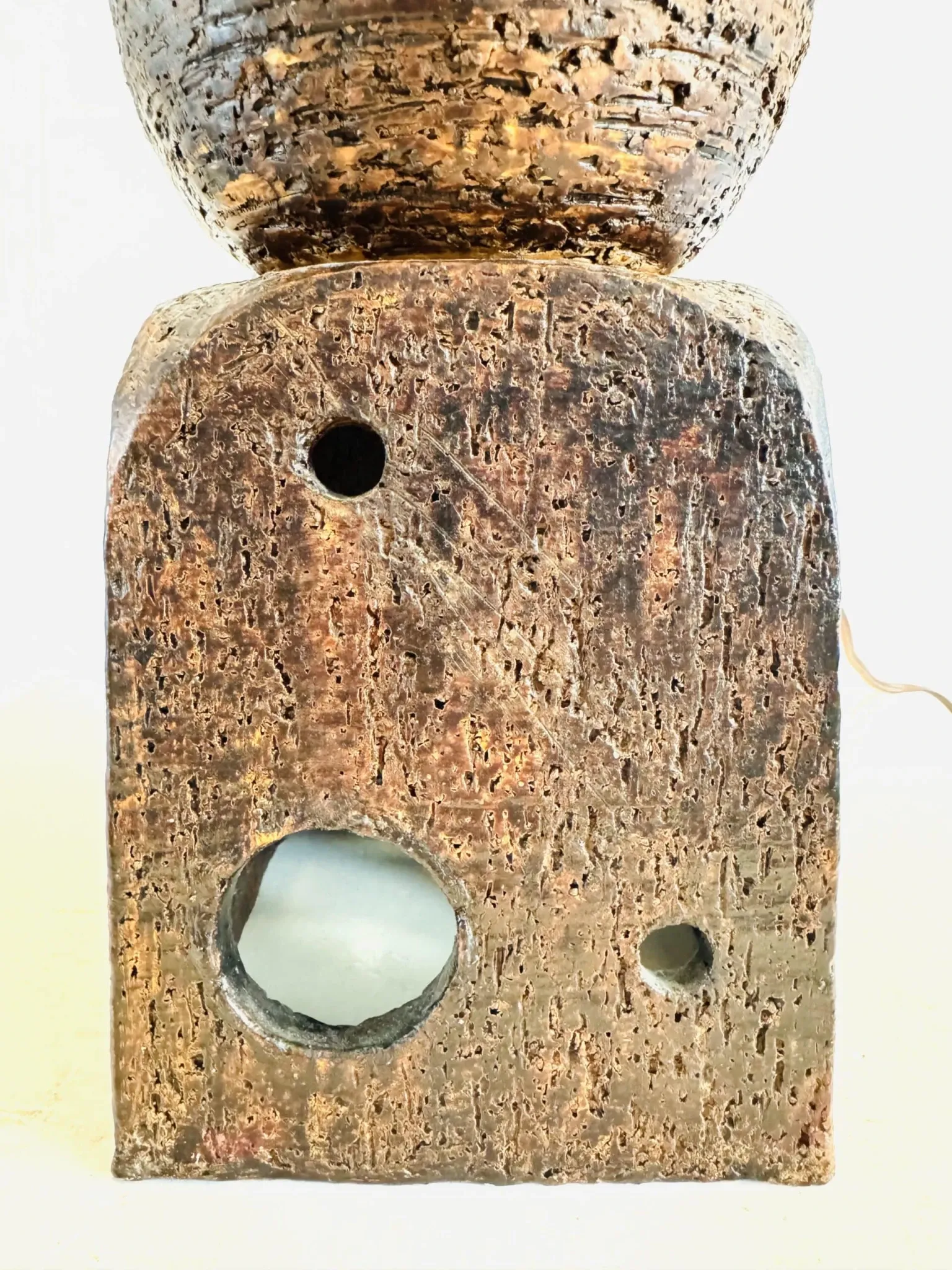 Lampe de table en grès par Pieter Groeneveldt, Pays-Bas, vers les années 1950.