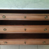 Louis XVI style chest of drawers in solid fruit wood.