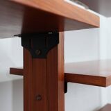 1950s teak modular wall unit with drop-front bar