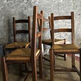 Set of 4 canned chairs