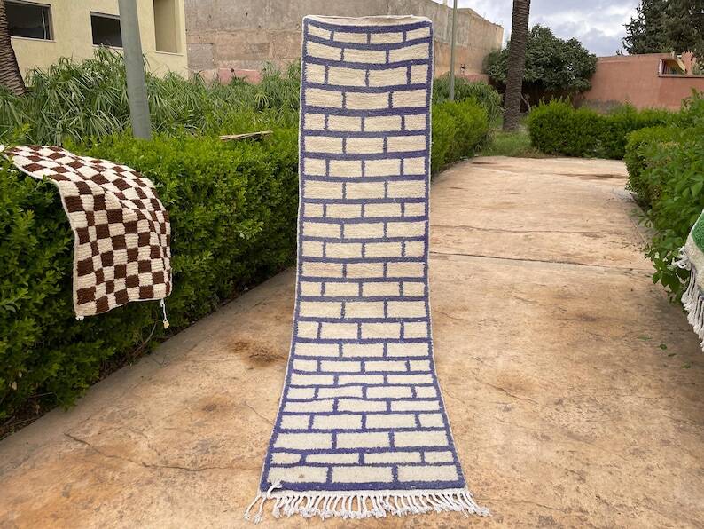 Handmade Moroccan runner 400cm x 70cm