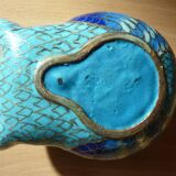Bronze Owl Ashtray + Cloisonné Enamel