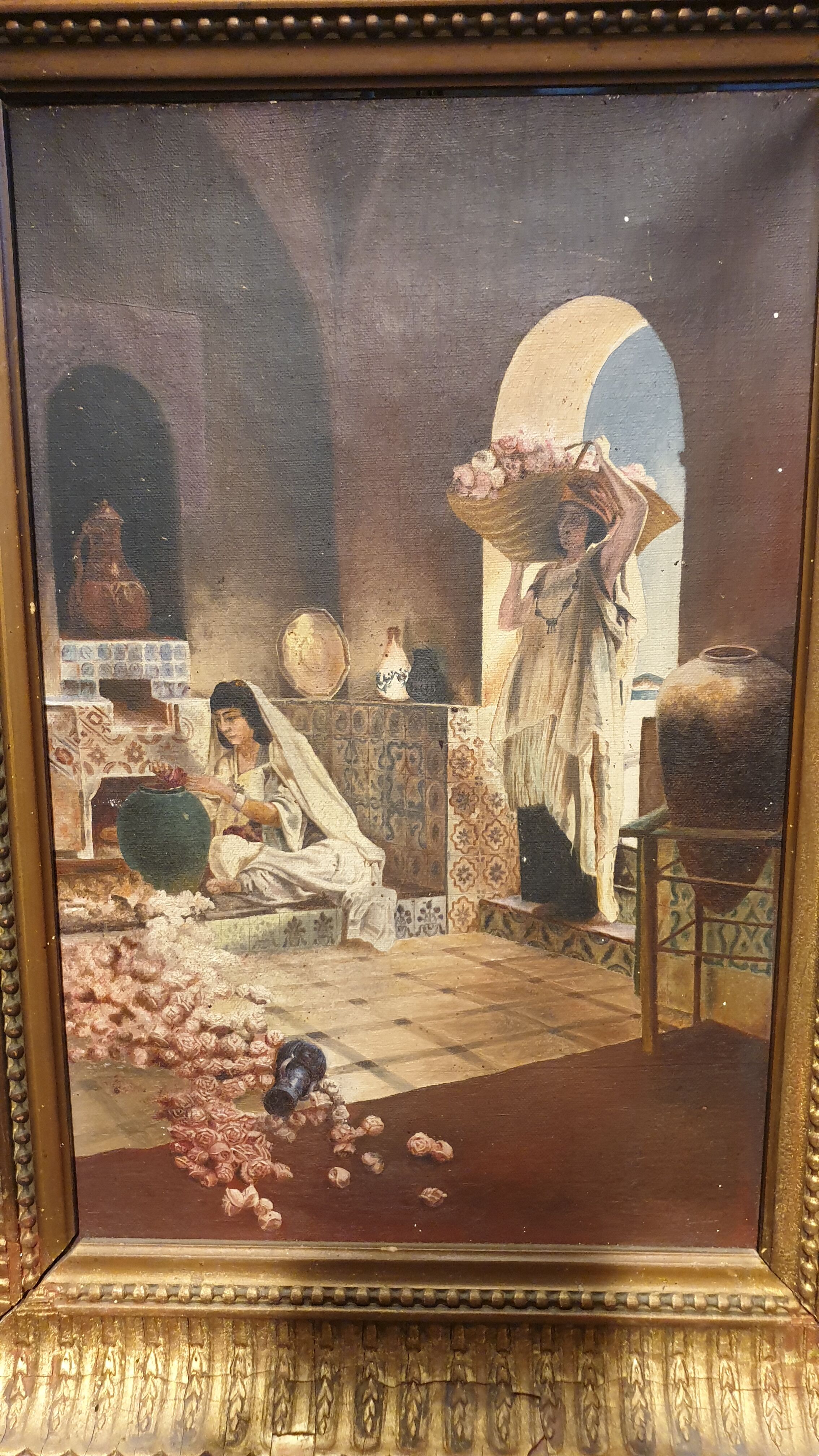 Painting on oriental canvas