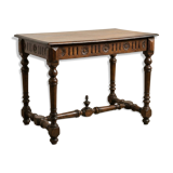 Louis XIII style exchange table in carved solid wood.
